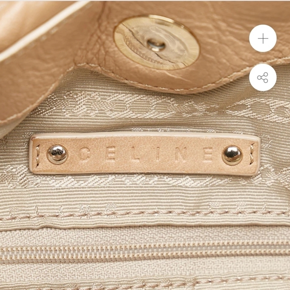 💛🔹️CELINE 🔹️VINTAGE 2 WAY SATCHEL LEATHER BAG w/ COA - Picture 7 of 7
